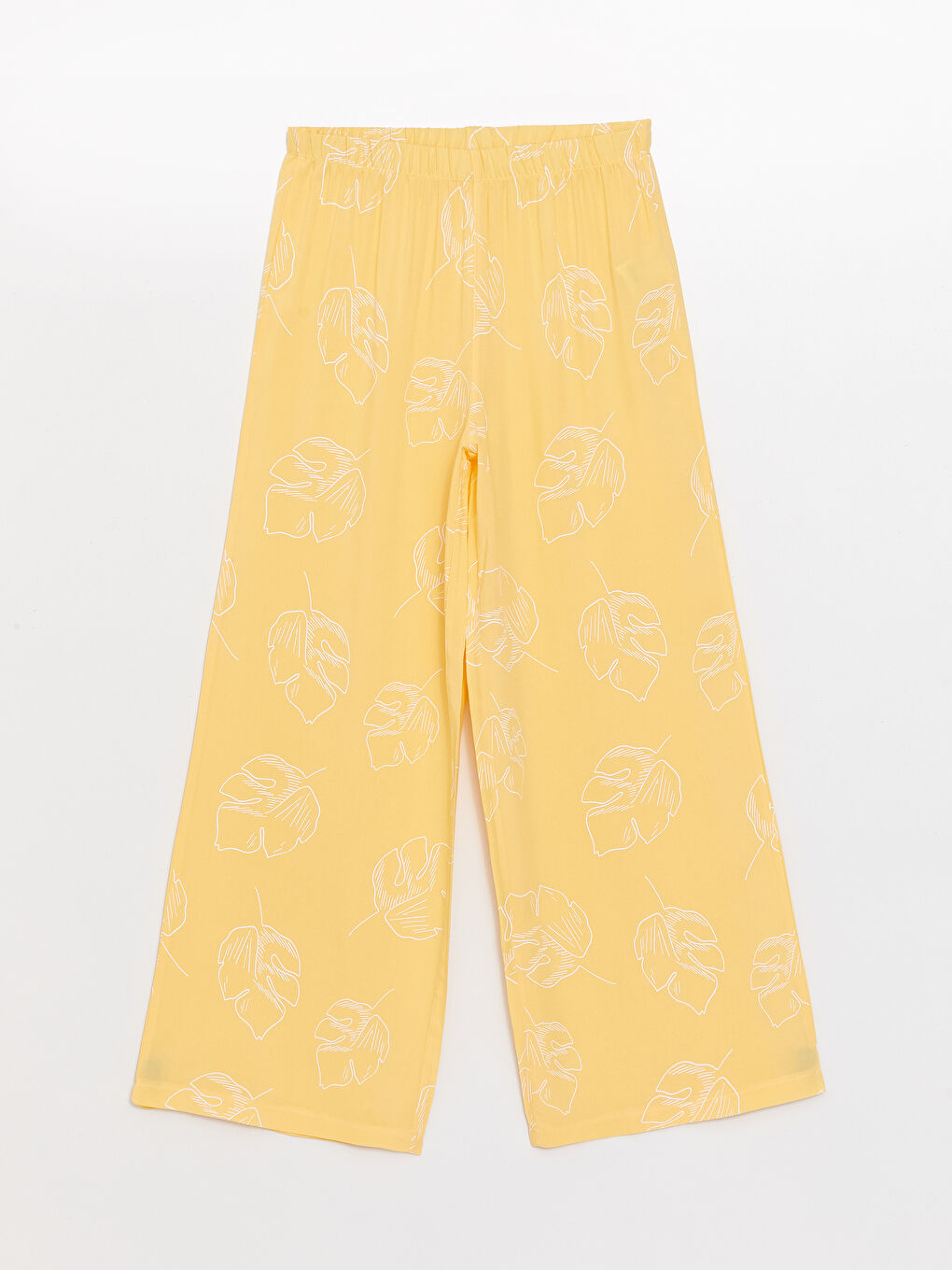 Sarı Halter Yaka Desenli Askılı Kadın Pijama Takımı-6