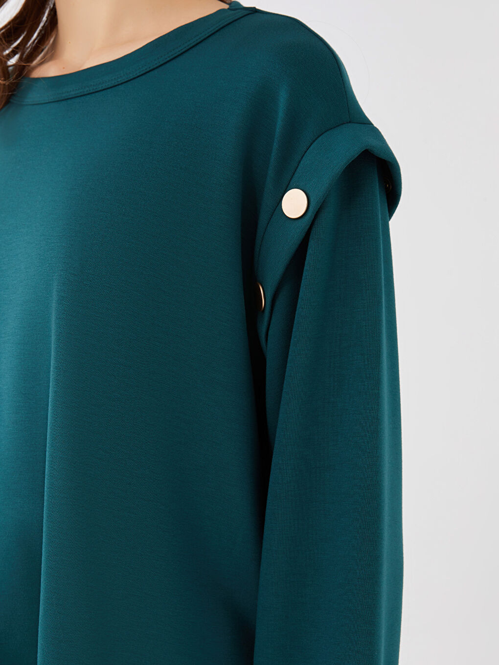 Crew Neck Oversize Women's Sweatshirt-3