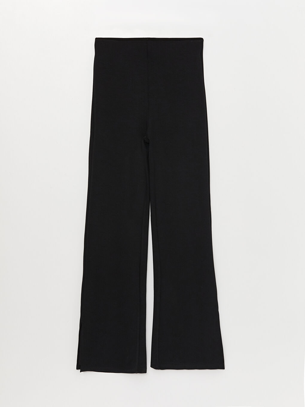 Siyah Kadın Beli Lastikli Düz Eşofman Altı-5