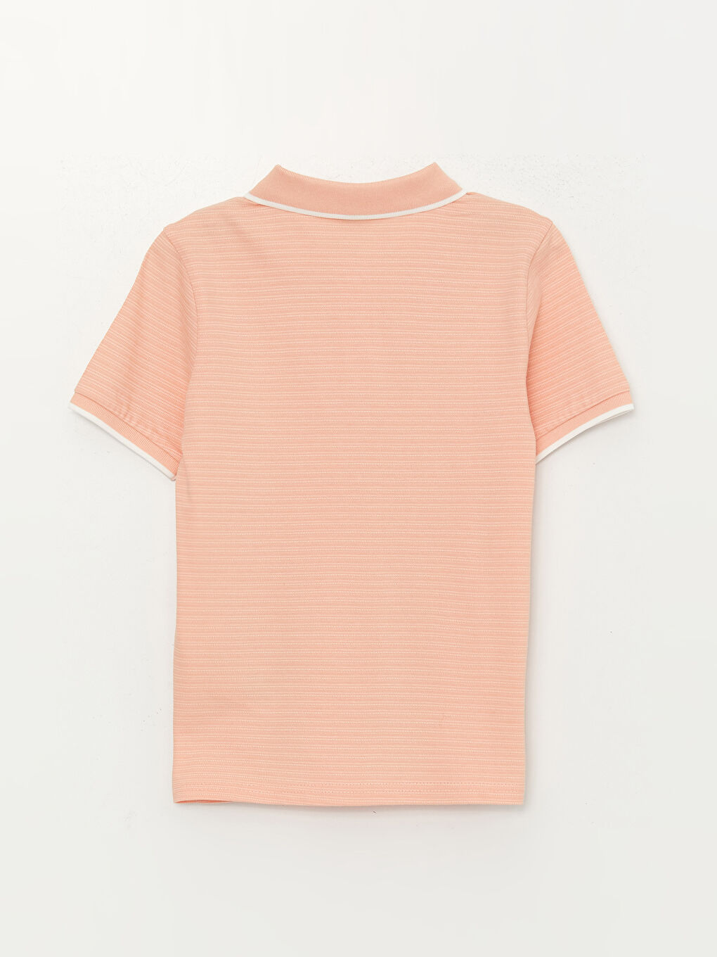 Pembe Polo Yaka Kısa Kollu Erkek Çocuk Tişört-1