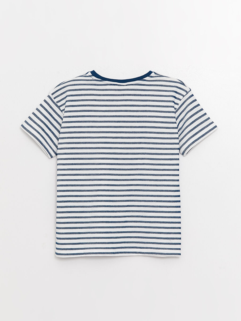 Lacivert Oversize Bisiklet Yaka Erkek Çocuk Tişört-1