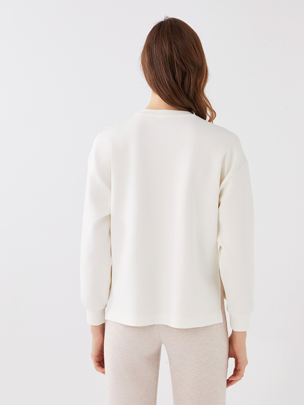 Crew Neck Oversize Women's Sweatshirt-9