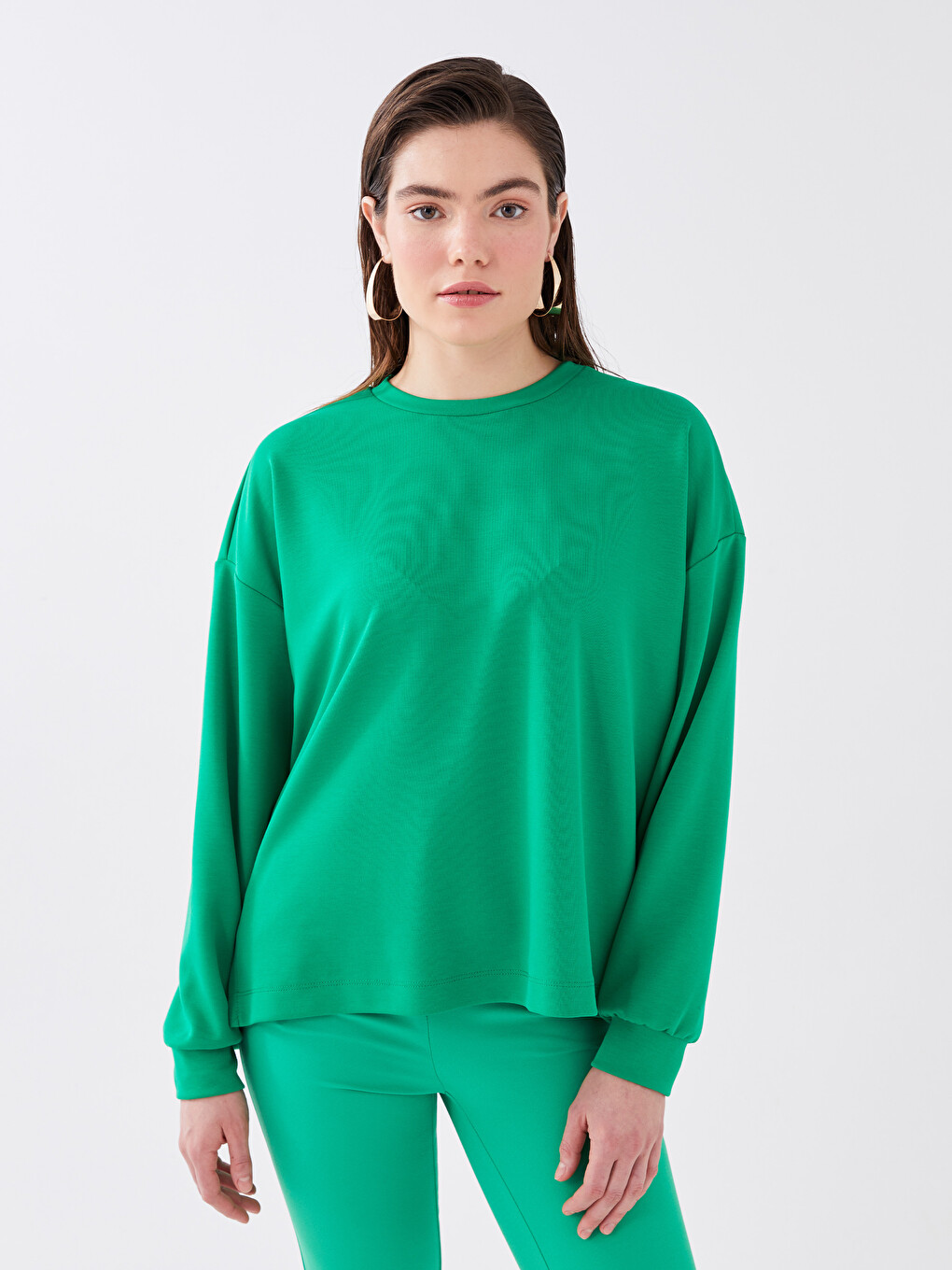 Crew Neck Oversize Women's Sweatshirt