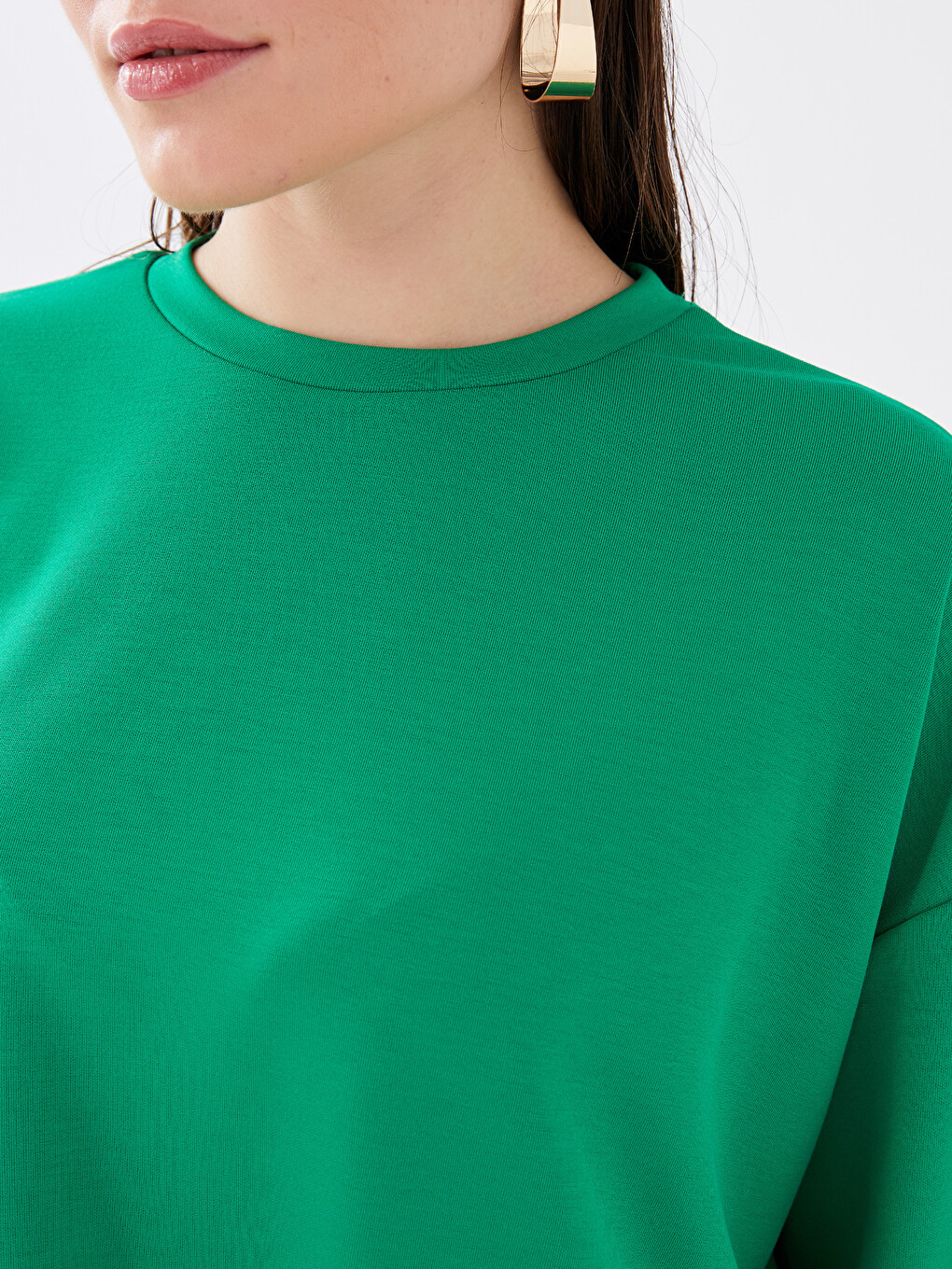 Crew Neck Oversize Women's Sweatshirt-2