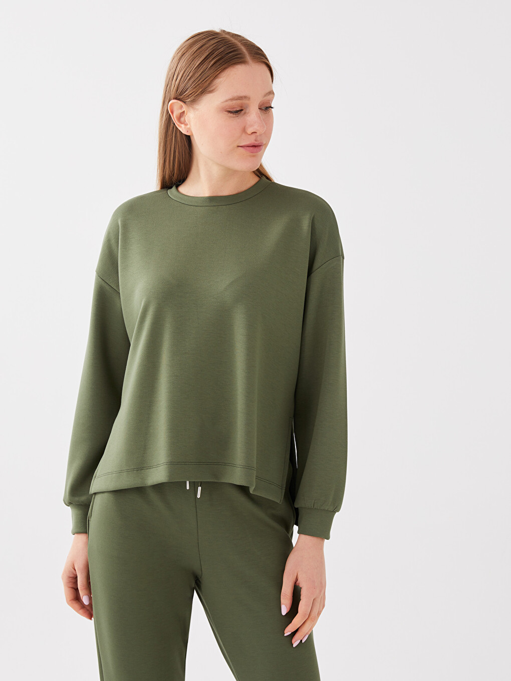 Crew Neck Oversize Women's Sweatshirt