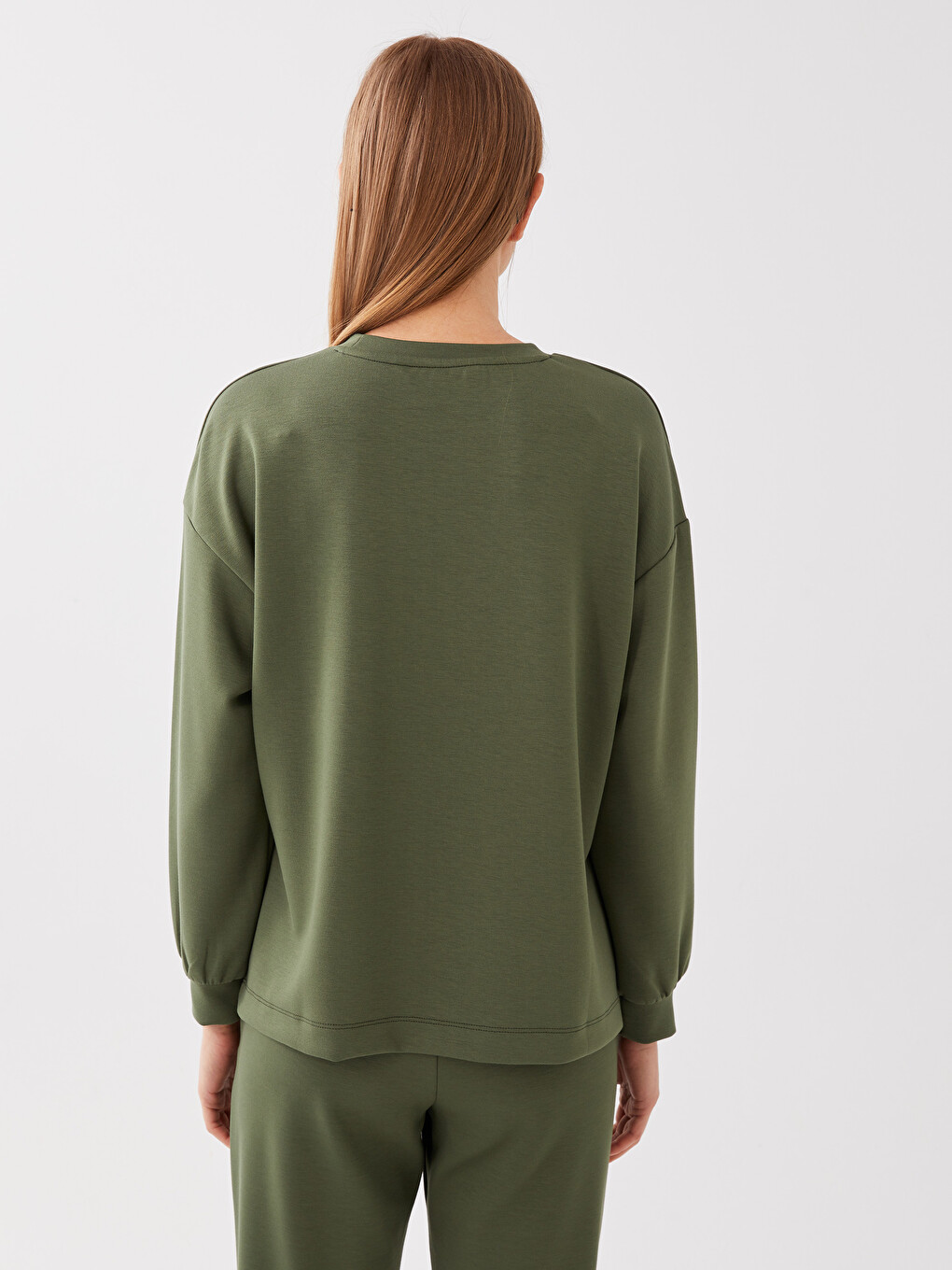 Crew Neck Oversize Women's Sweatshirt-4