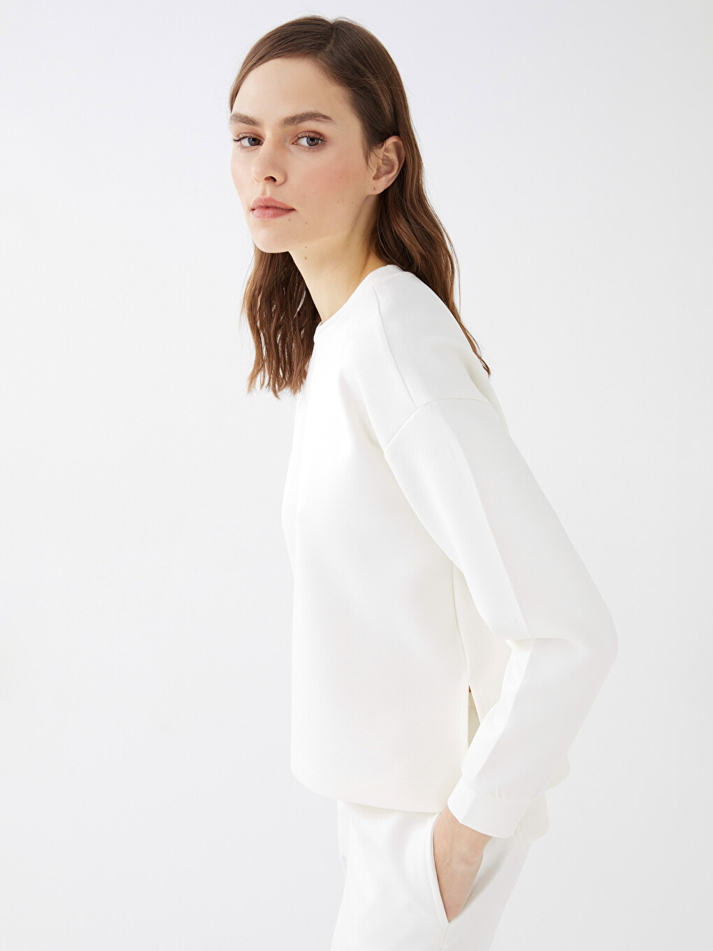Crew Neck Oversize Women's Sweatshirt