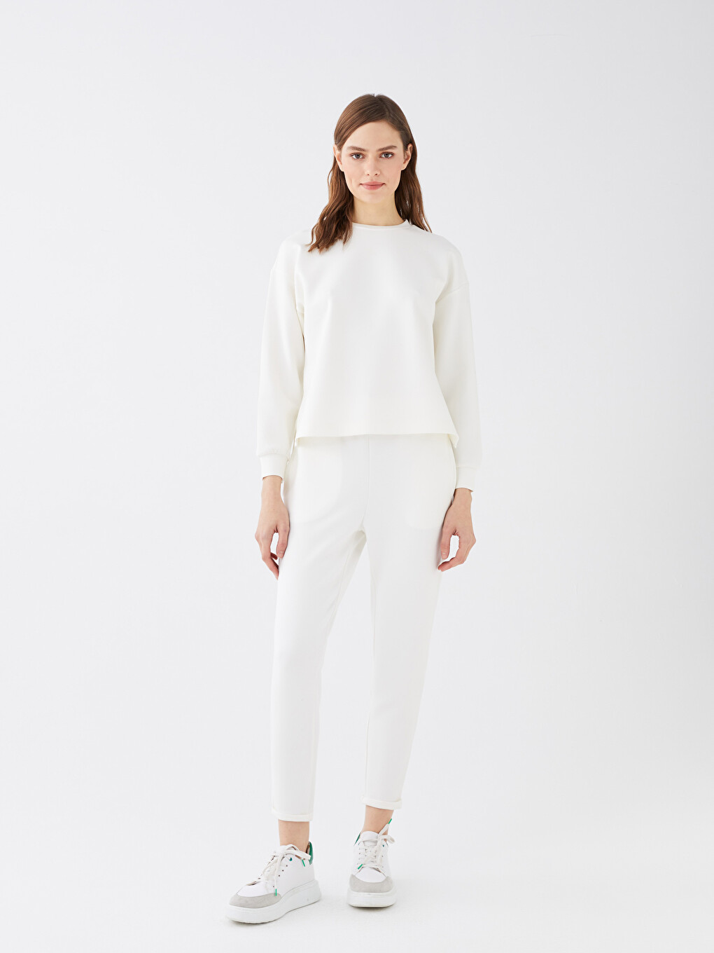 Crew Neck Oversize Women's Sweatshirt-4