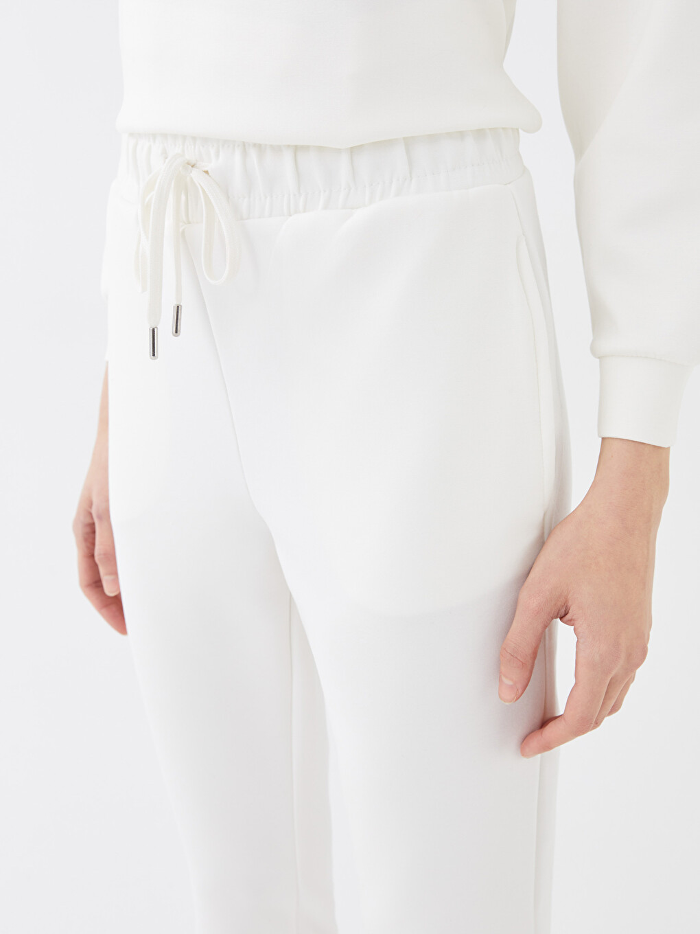 Women's Elastic Waist Straight Sweatpants-2