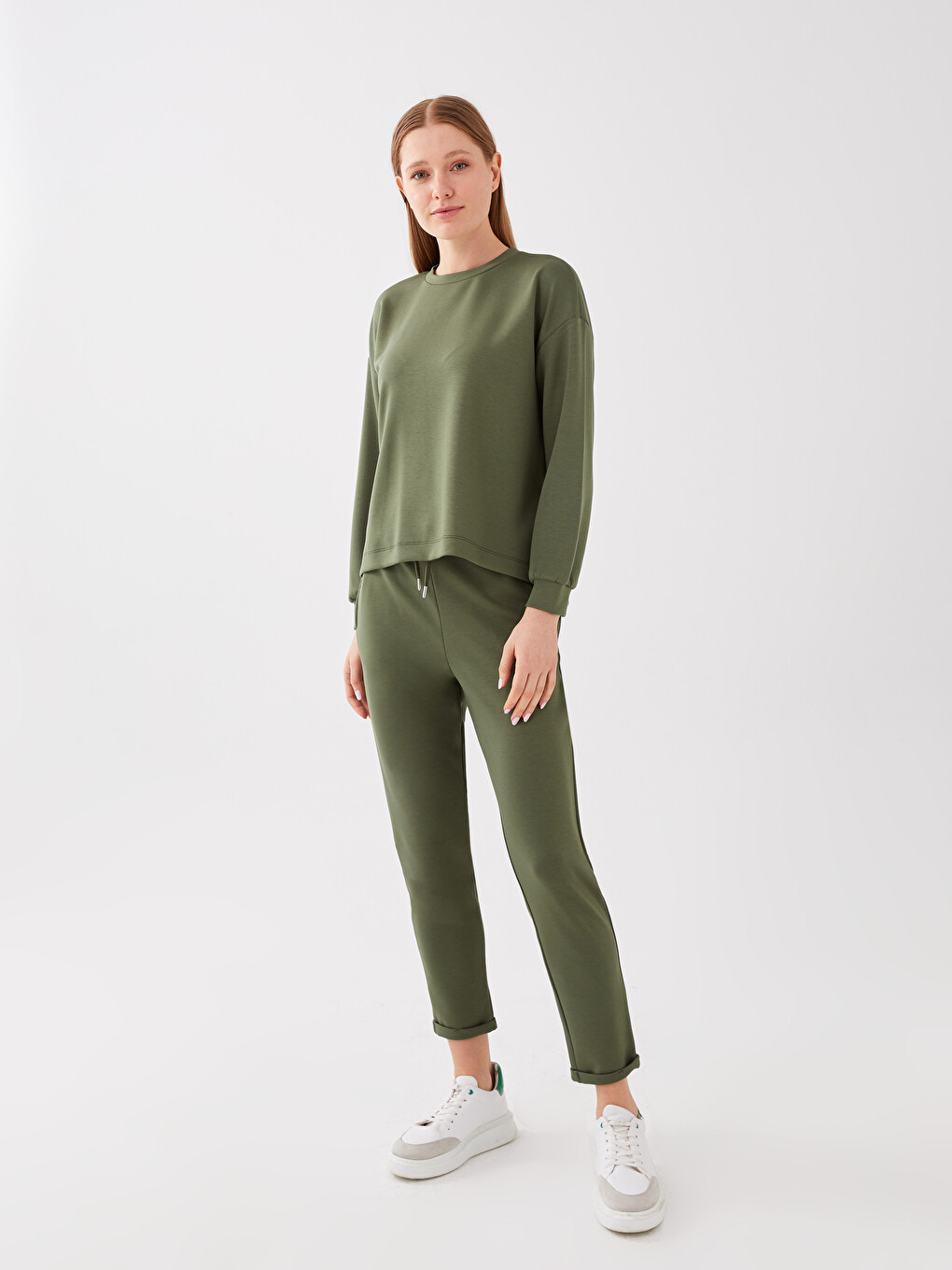 Women's Elastic Waist Straight Sweatpants