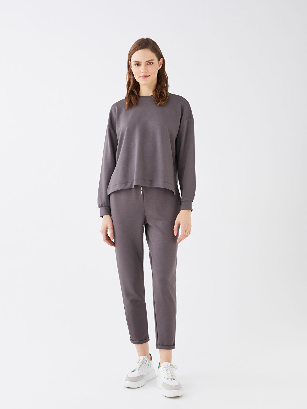 LC Waikiki Women's Elasticated Waist Plain Sweatpants -S3DH11Z8-HMC