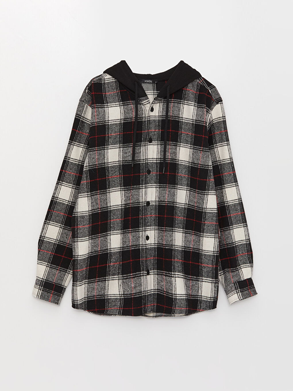 Siyah Regular Fit Uzun Kollu Ekose Erkek Oduncu Gömlek-5