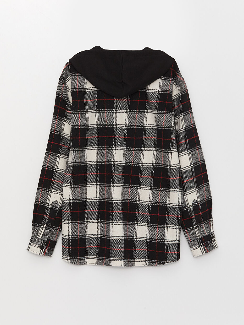 Siyah Regular Fit Uzun Kollu Ekose Erkek Oduncu Gömlek-6