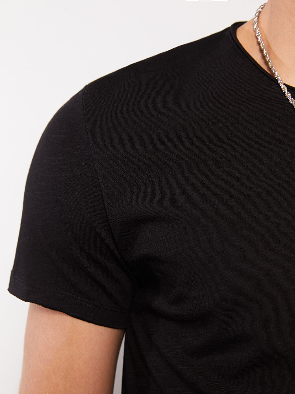 Crew Neck Short Sleeve Men's T-Shirt-3