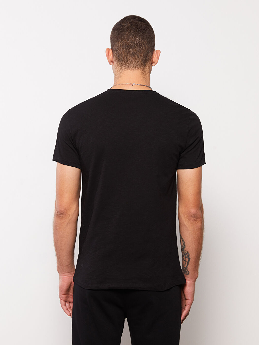 Crew Neck Short Sleeve Men's T-Shirt-4