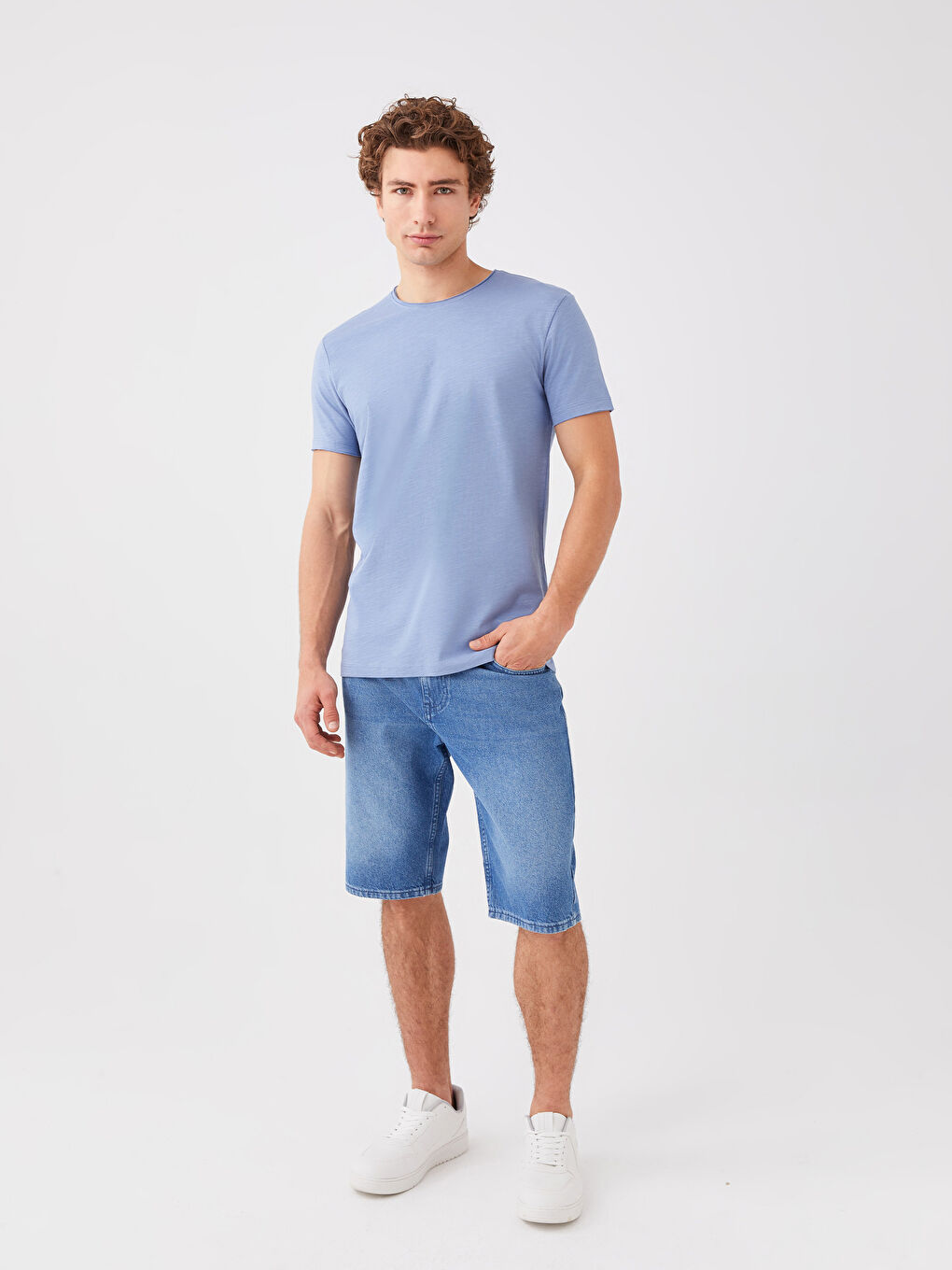 Crew Neck Short Sleeve Men's T-Shirt-2