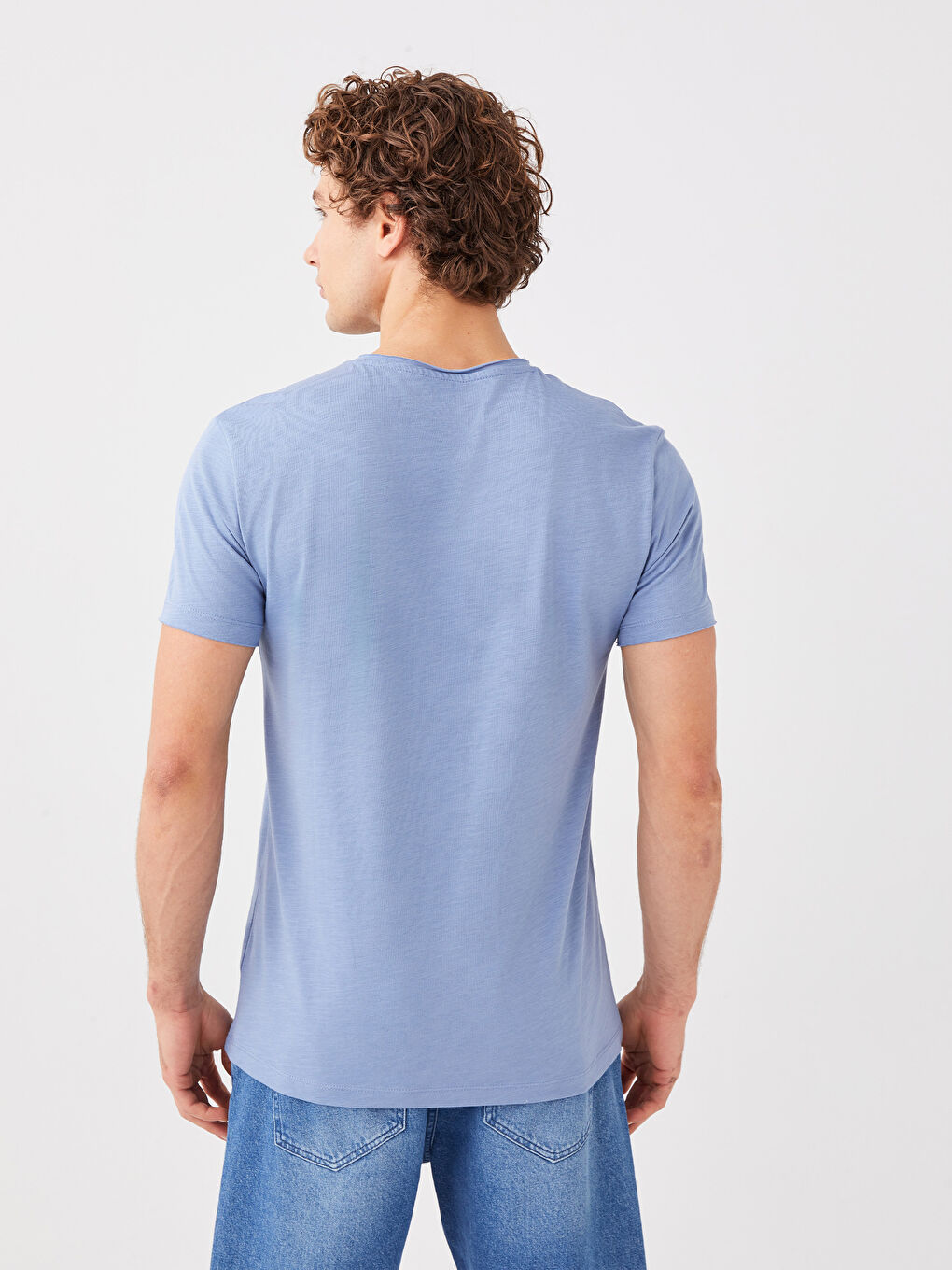 Crew Neck Short Sleeve Men's T-Shirt-4