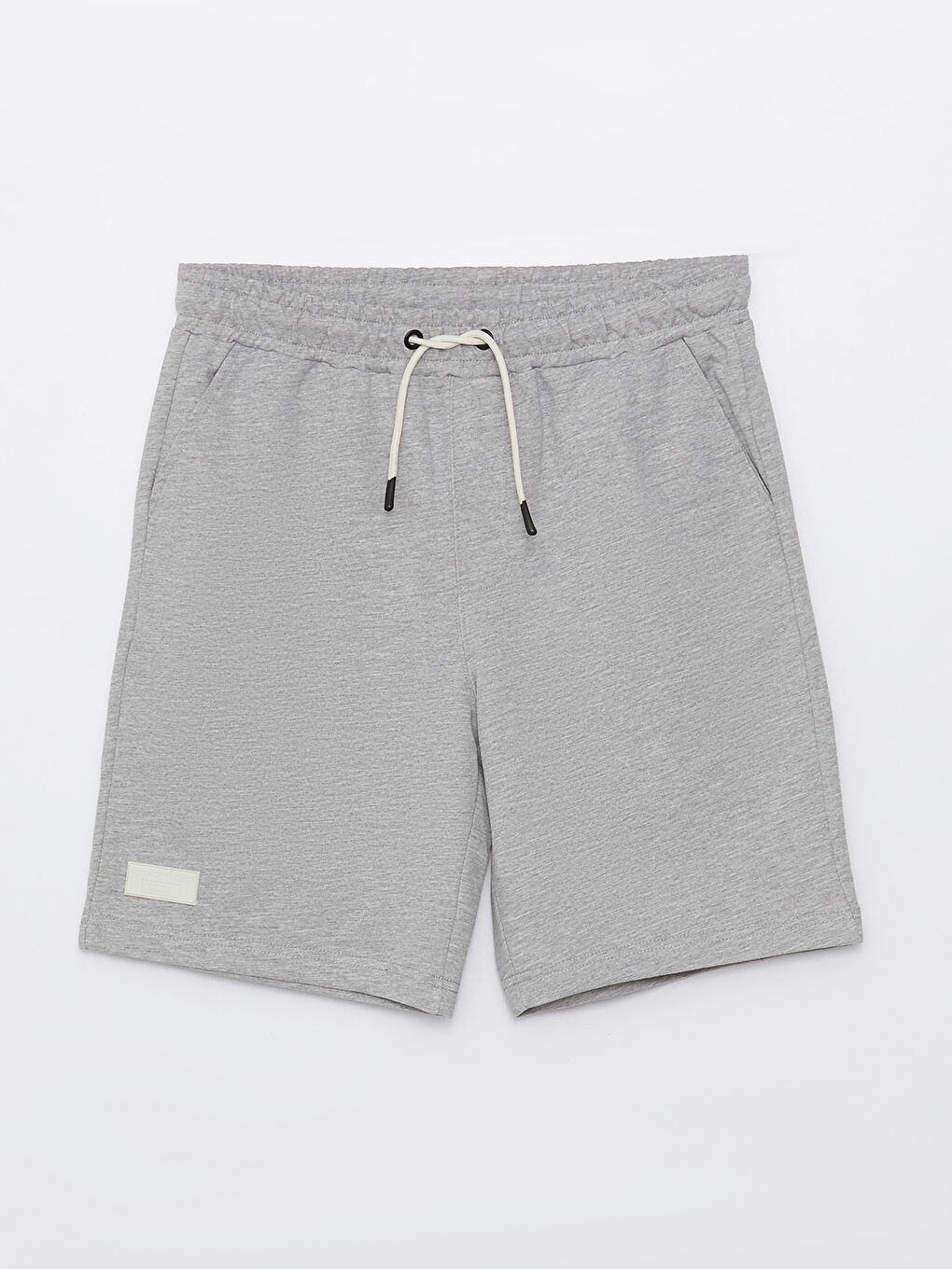 Gri Standart Kalıp Beli Lastikli Erkek Şort-5