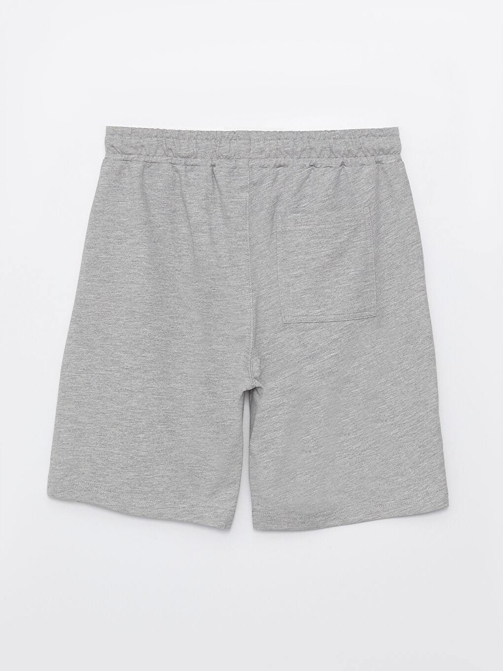 Gri Standart Kalıp Beli Lastikli Erkek Şort-6