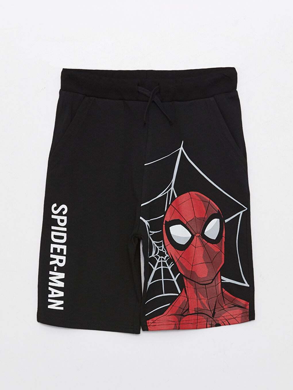 LC Waikiki Elastic Waist Spider-Man Printed Boys' Shorts -S3DH43Z4-CVL