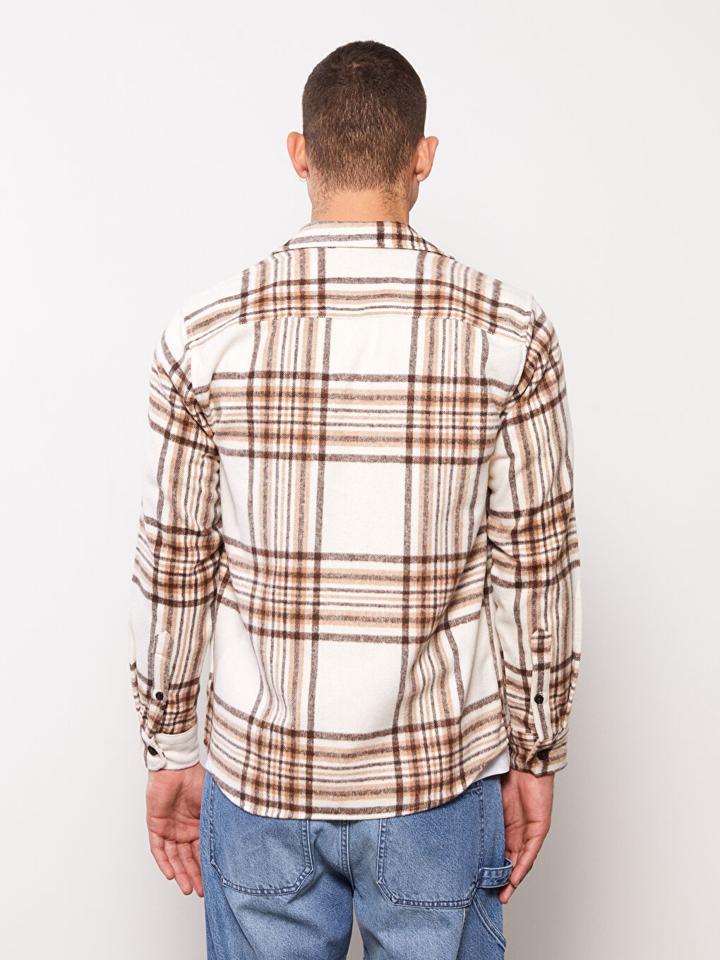 XSIDE Regular Fit Long Sleeve Plaid Men's Flannel Shirt