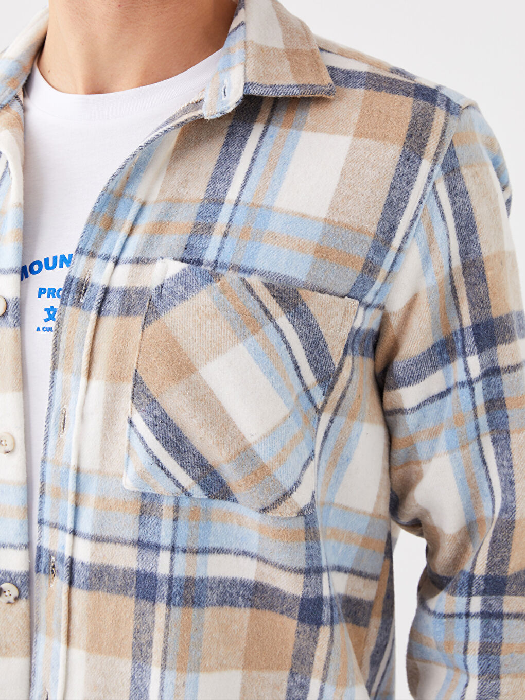 XSIDE Regular Fit Long Sleeve Plaid Men's Flannel Shirt -S3DH48Z8-LKQ