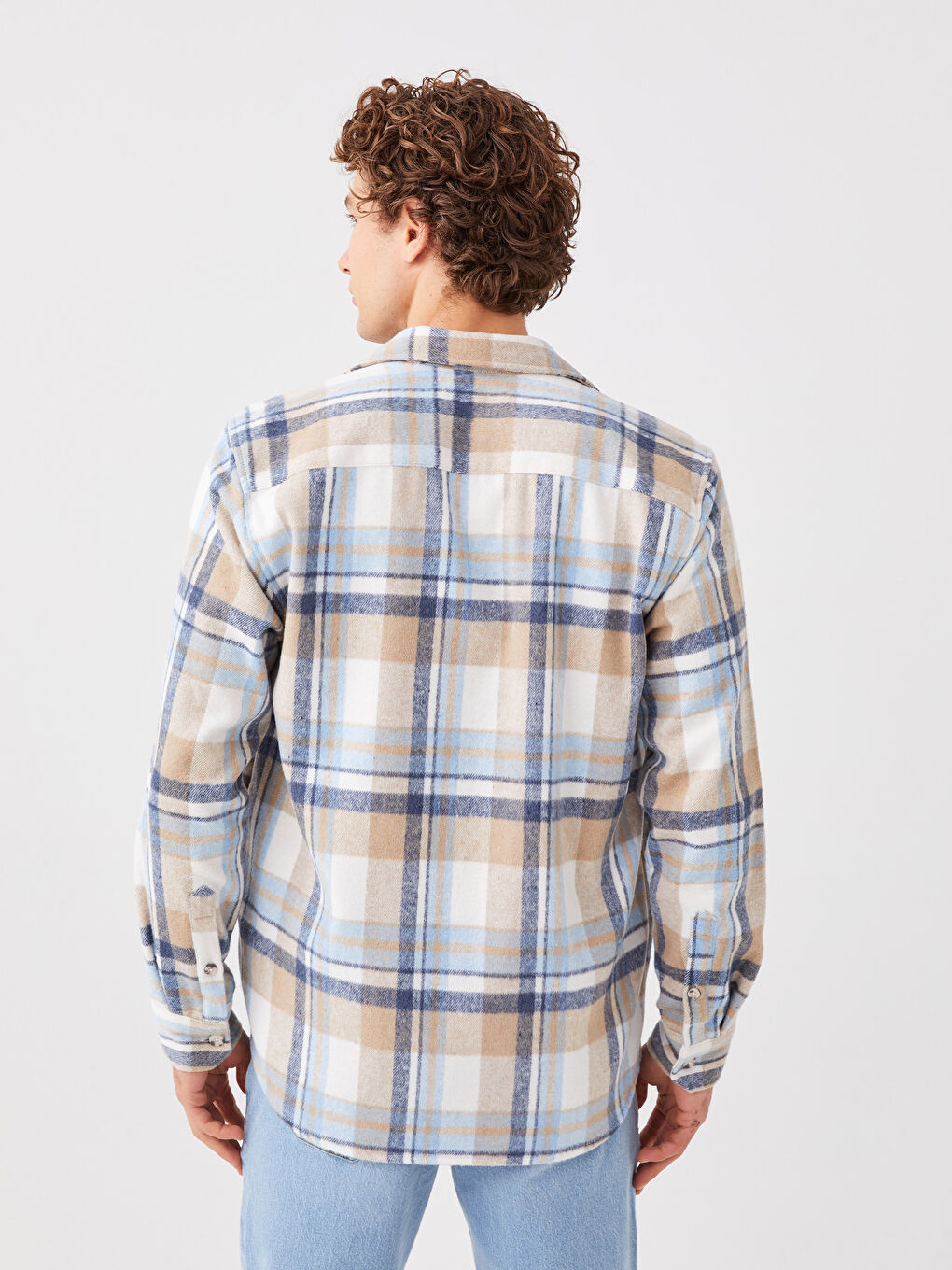 XSIDE Regular Fit Long Sleeve Plaid Men's Flannel Shirt -S3DH48Z8-LKQ