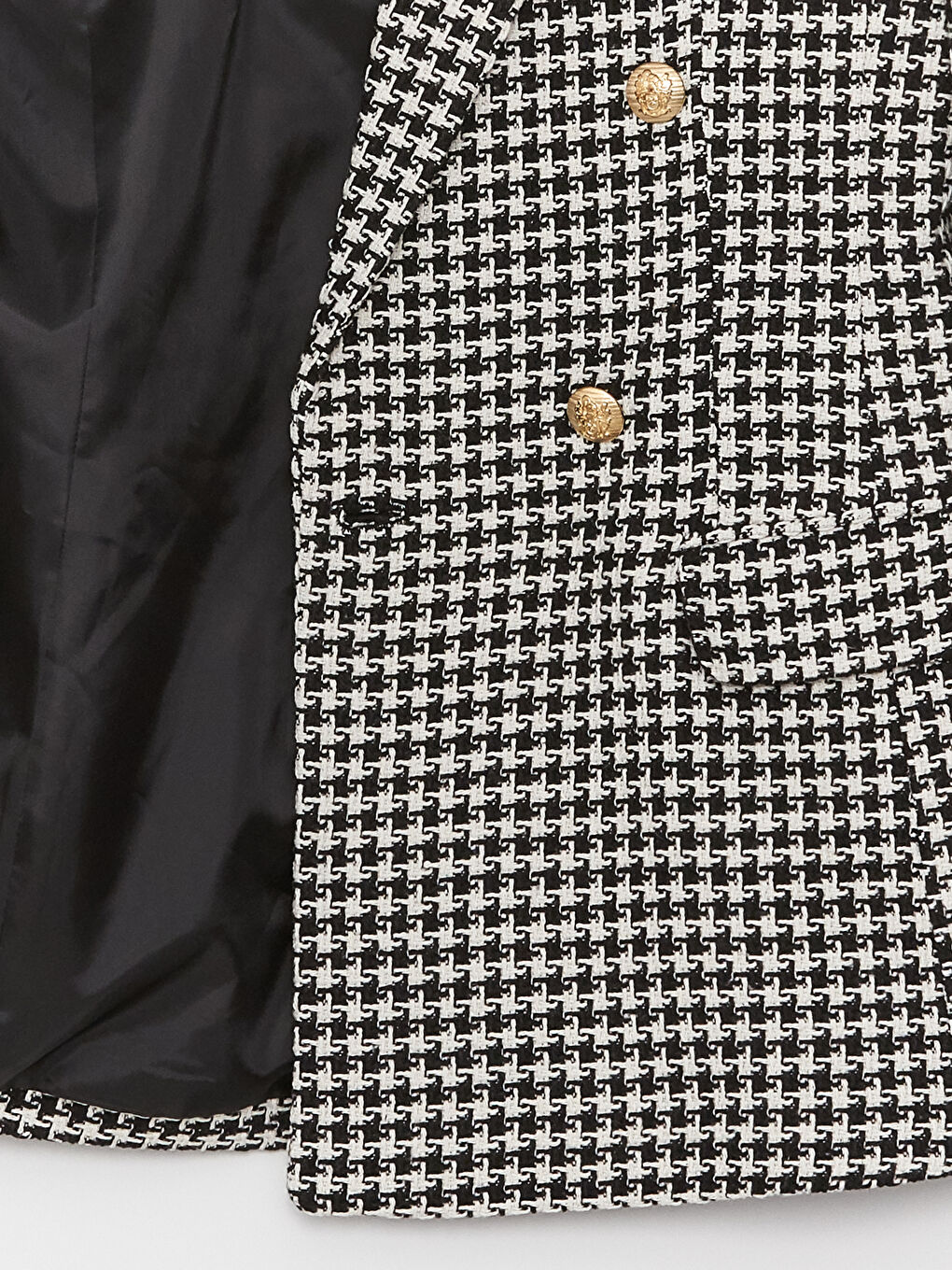 әйелдерге арналған ұзын жеңді қаз табаны өрнекті пиджак-6