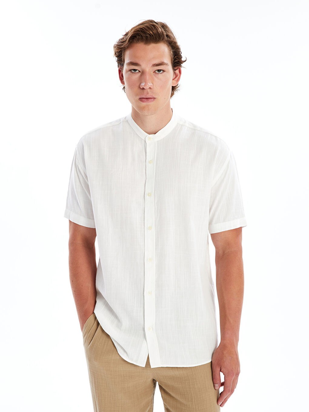 Relaxed Fit Short Sleeve Men's Shirt -S3DH61Z8-RTA
