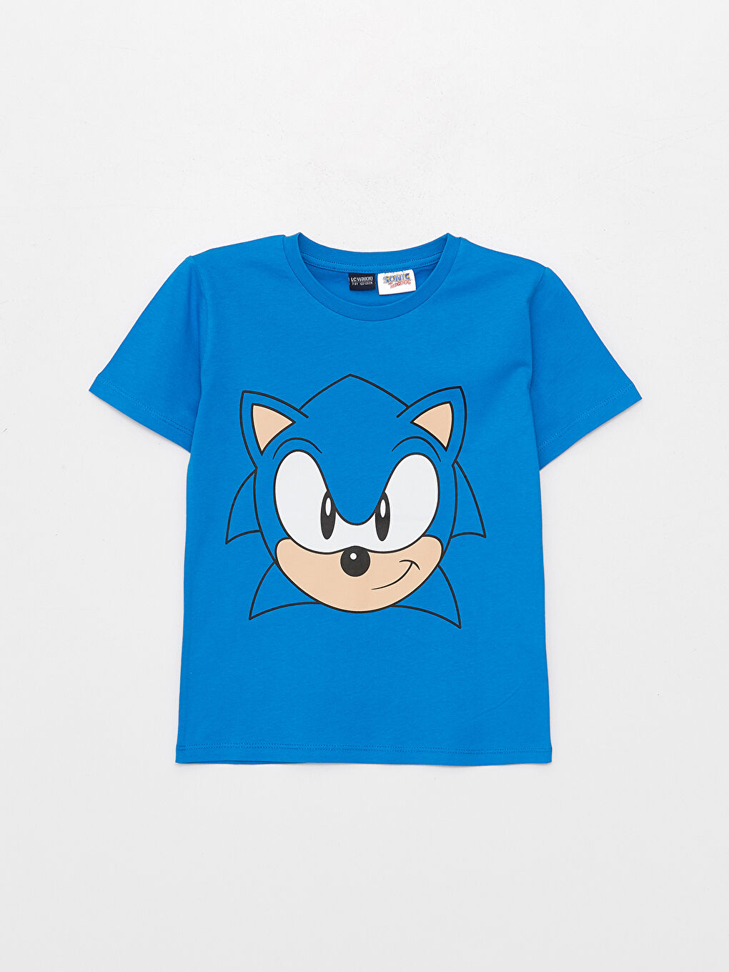 Crew Neck Sonic Printed Short Sleeve Boys' T-Shirt