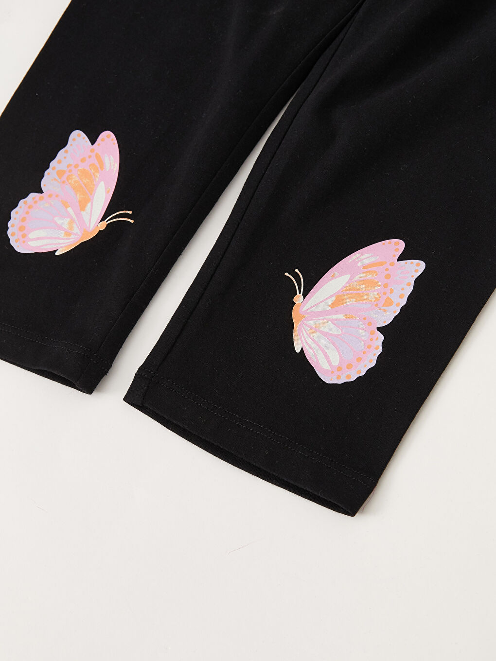 Леггинсы с принтом длиной 3/4 с эластичной талией для девочек-1