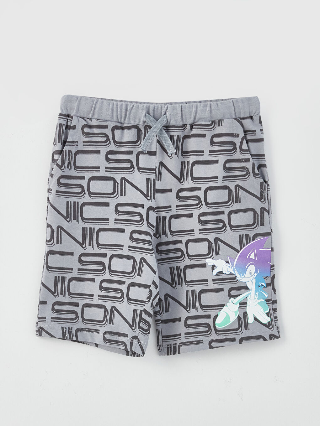 تيشيرت وشورت للأولاد بياقة دائرية مطبوع سونيك كم قصير-2