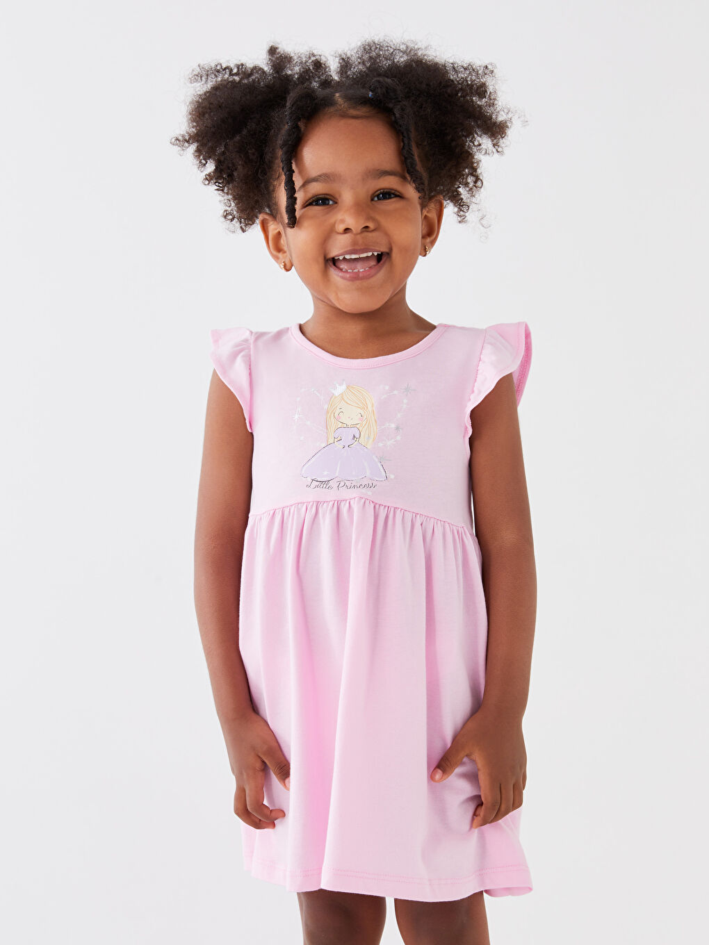 Crew Neck Printed Baby Girl Dress -S3DH91Z1-G7H