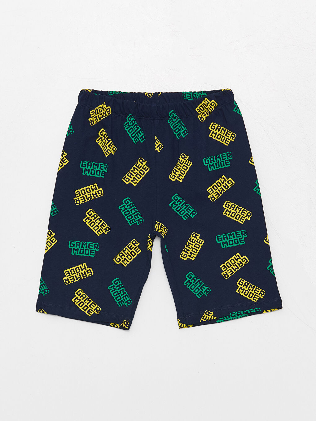 طقم بيجامة شورت بأكمام قصيرة مطبوع بياقة دائرية للأولاد-2