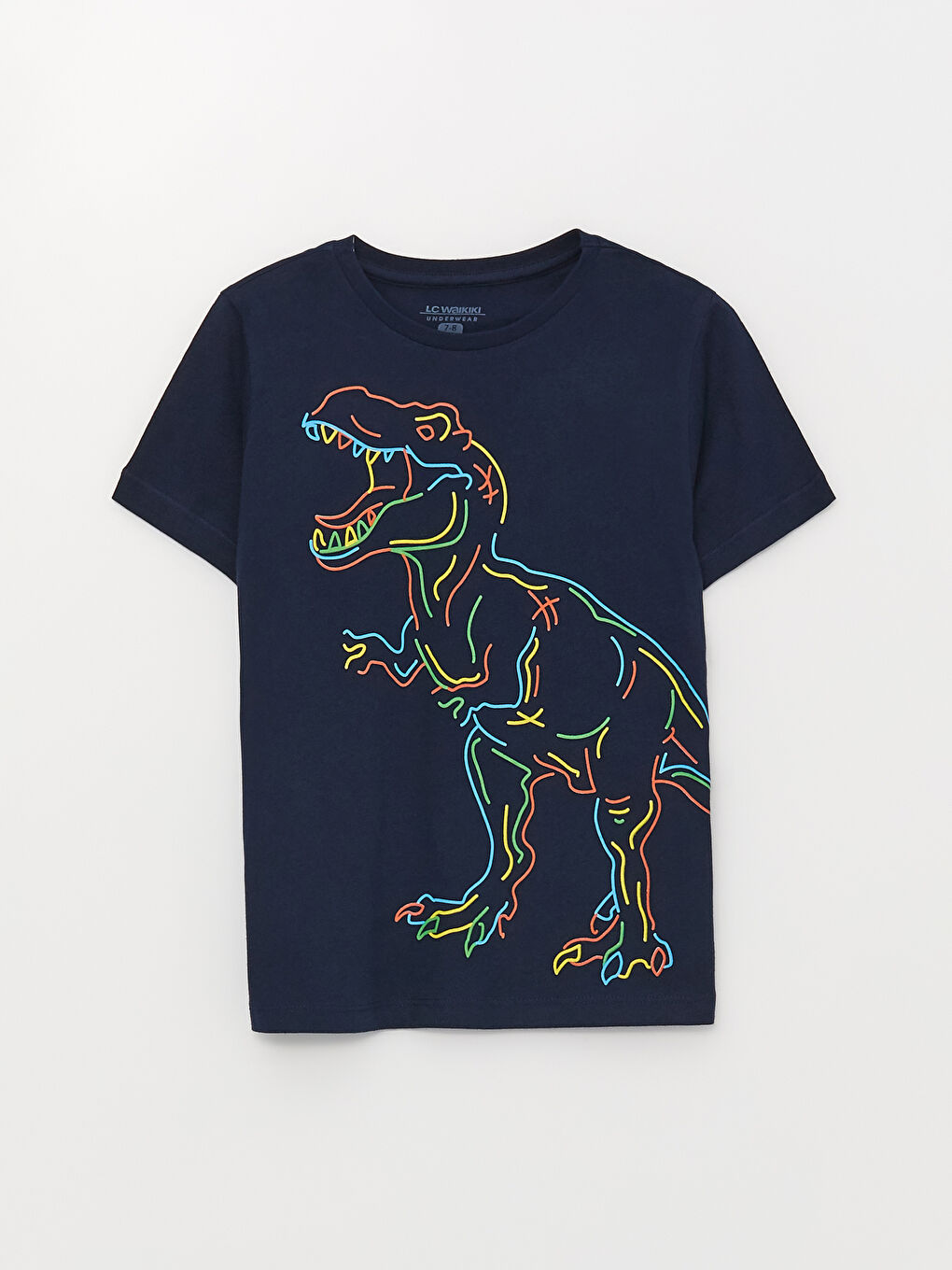 Crew Neck Printed Short Sleeve Boys' Shorts Pyjama Set-1