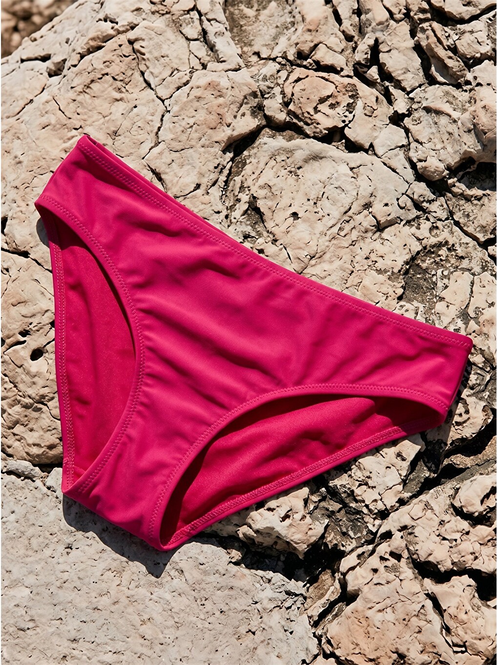 Fuşya Kadın Düz Bikini Alt
