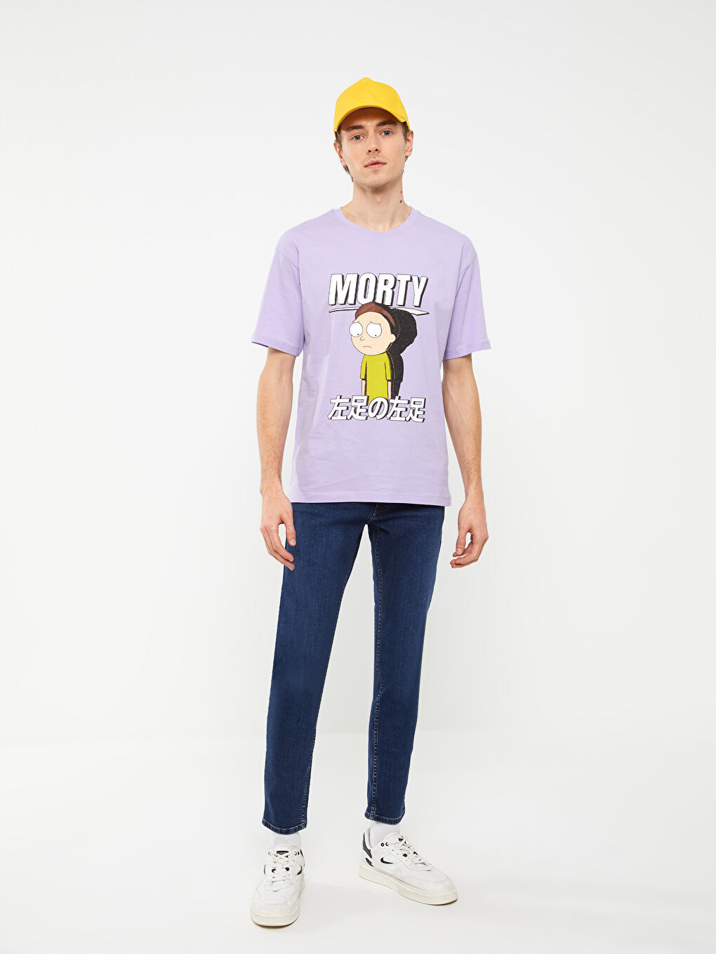 Crew Neck Short Sleeve Rick and Morty Printed Jersey Men's T-Shirt-2