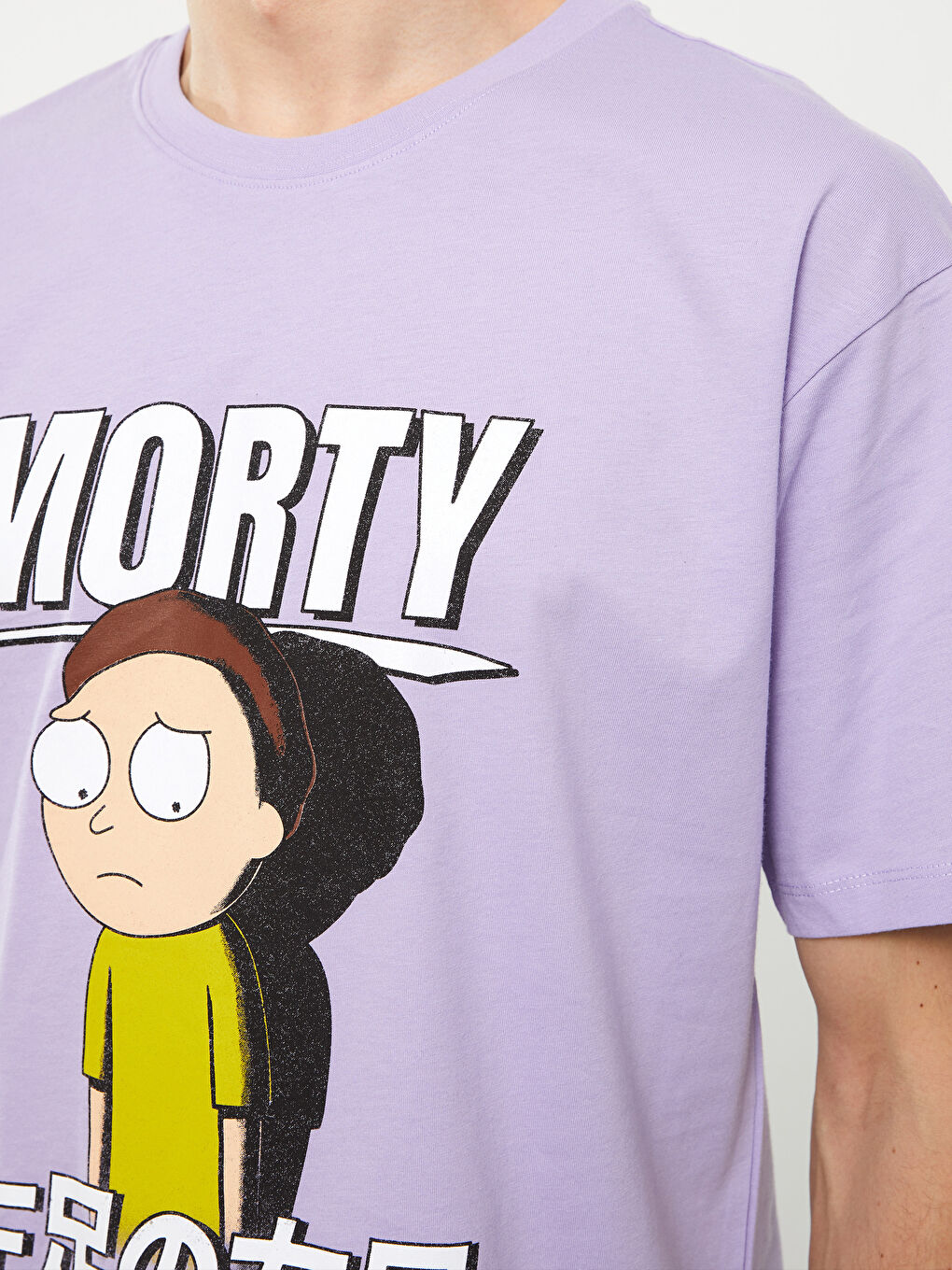 Crew Neck Short Sleeve Rick and Morty Printed Jersey Men's T-Shirt-3