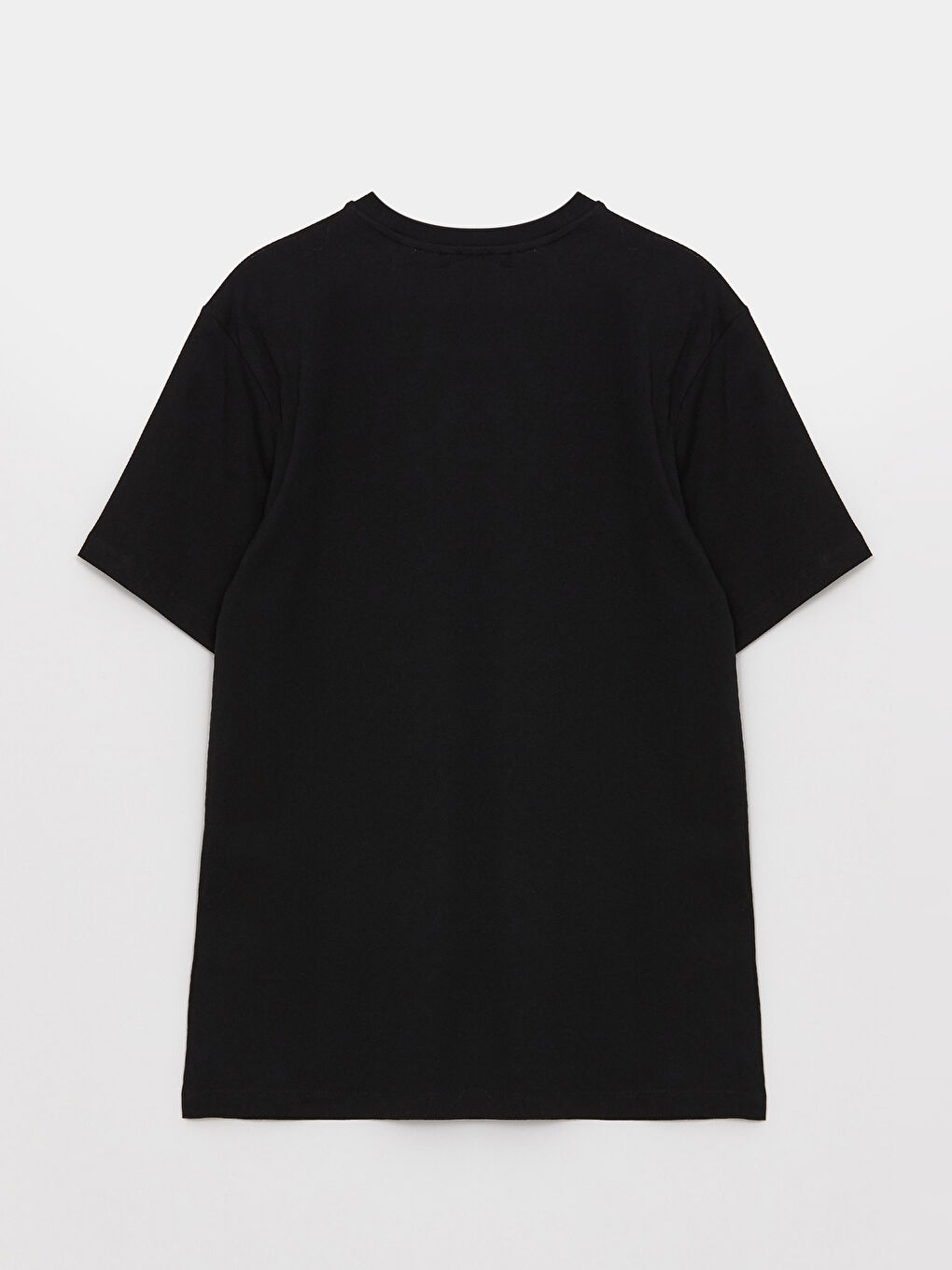 Siyah Bisiklet Yaka Kısa Kollu Batman Baskılı Penye Erkek Tişört-6