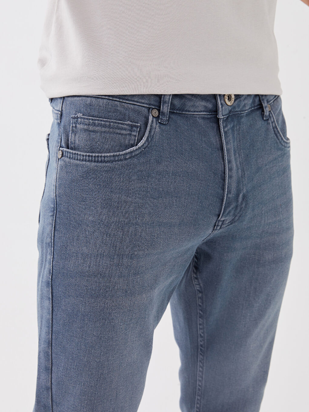 Lacivert Slim Fit Erkek Jean Pantolon-2