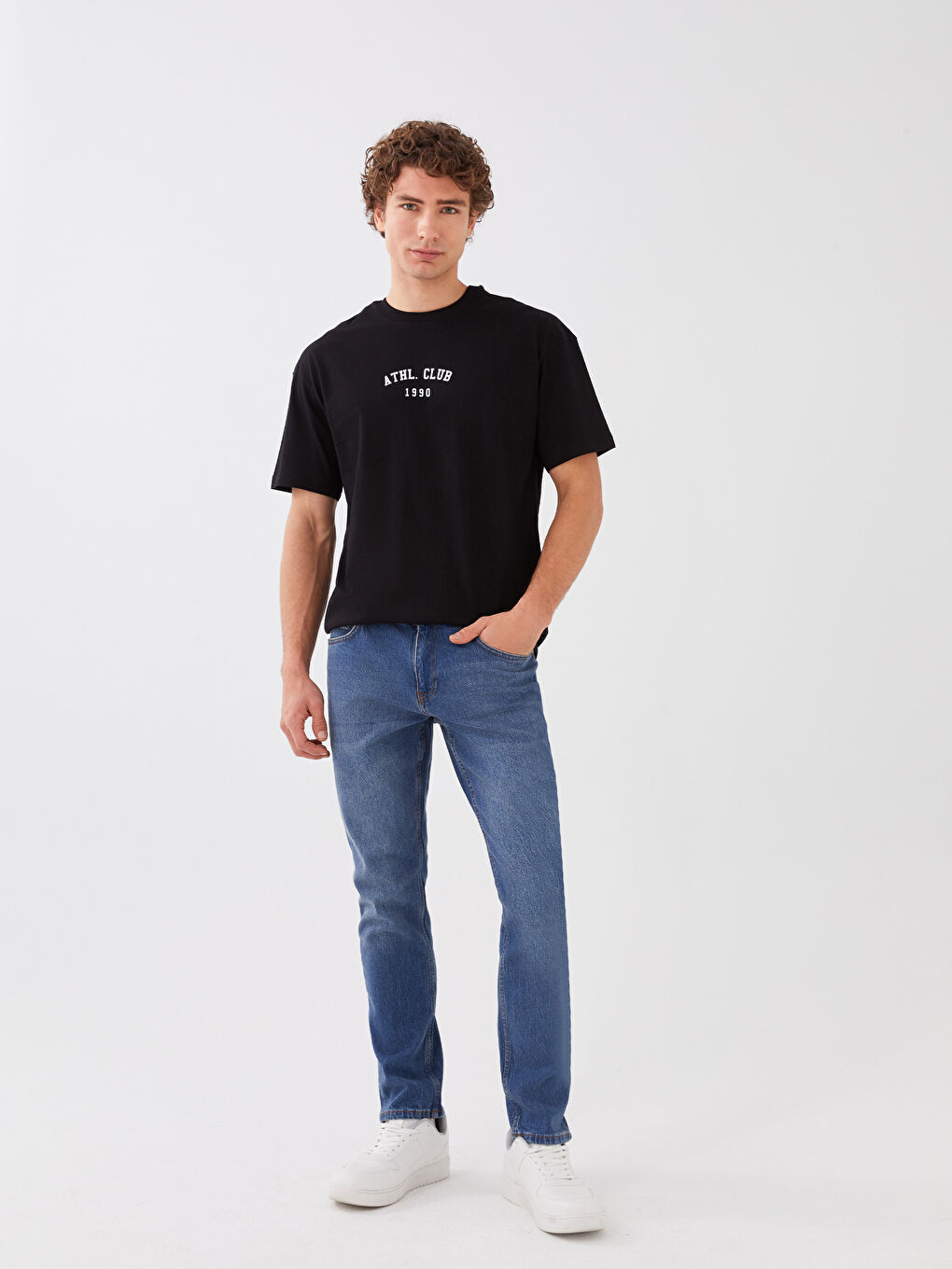 Мужские джинсы слим фит-1