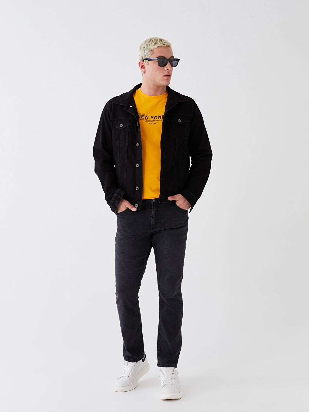 Antrasit Regular Fit Erkek Jean Pantolon-1