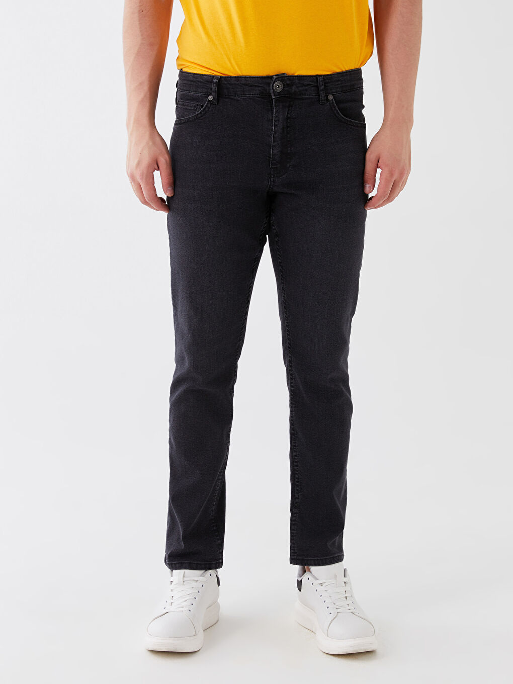 Antrasit Regular Fit Erkek Jean Pantolon-3