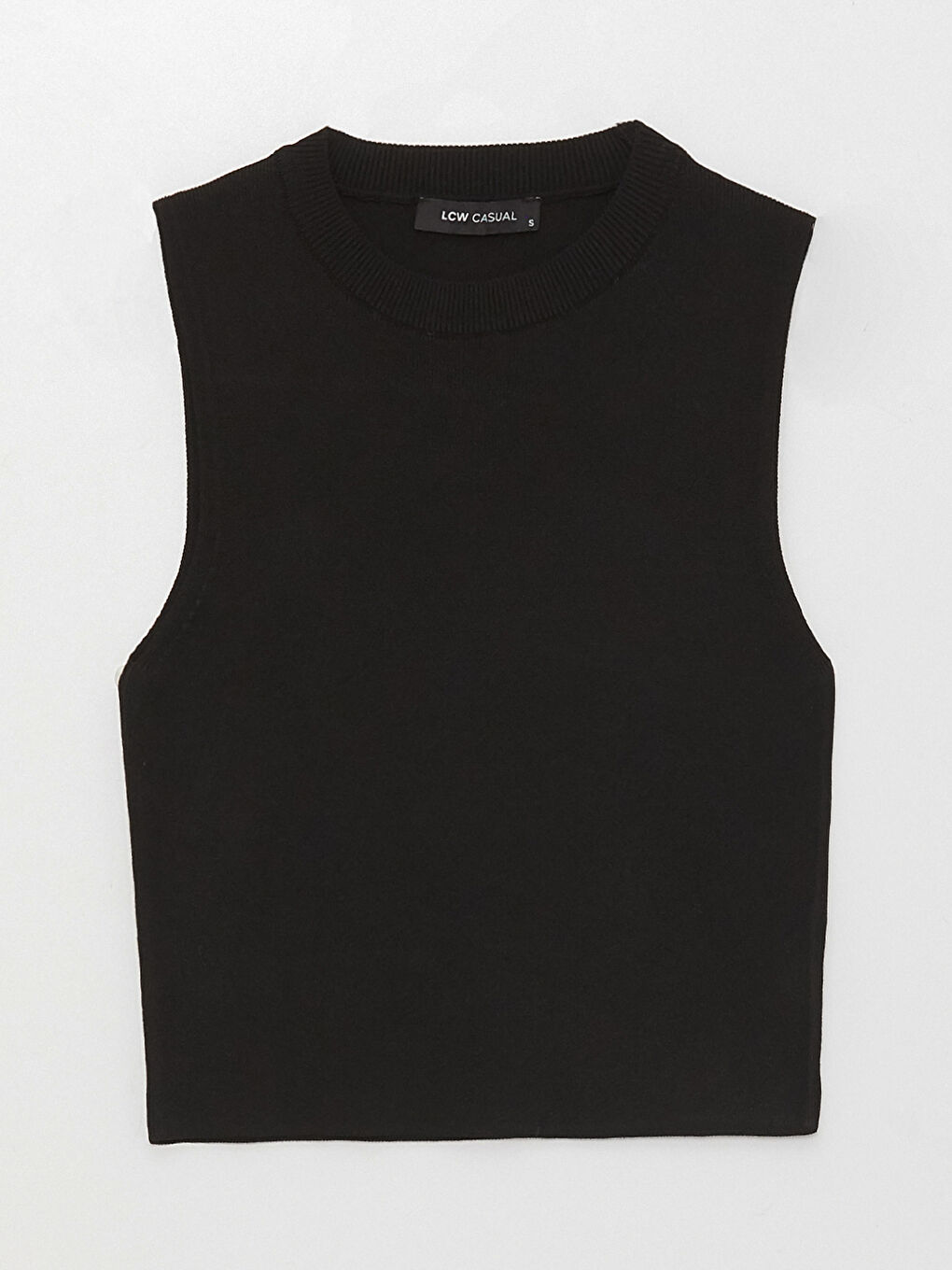 Women's Crew Neck Plain Knitwear Crop -S3DI76Z8-RQN