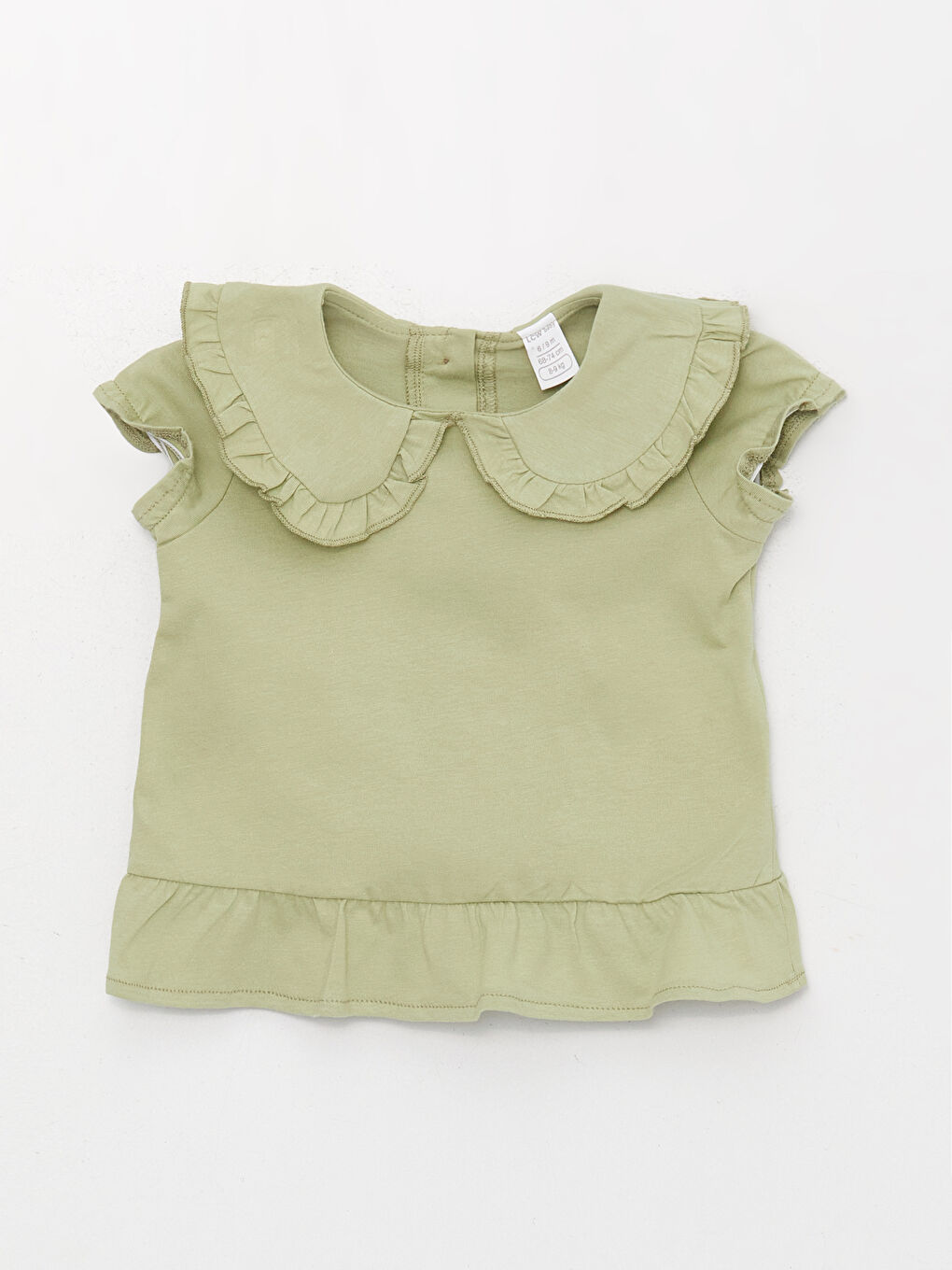 Бала жағалы қыз бала жейде мен шорты 2 данадан тұратын-1