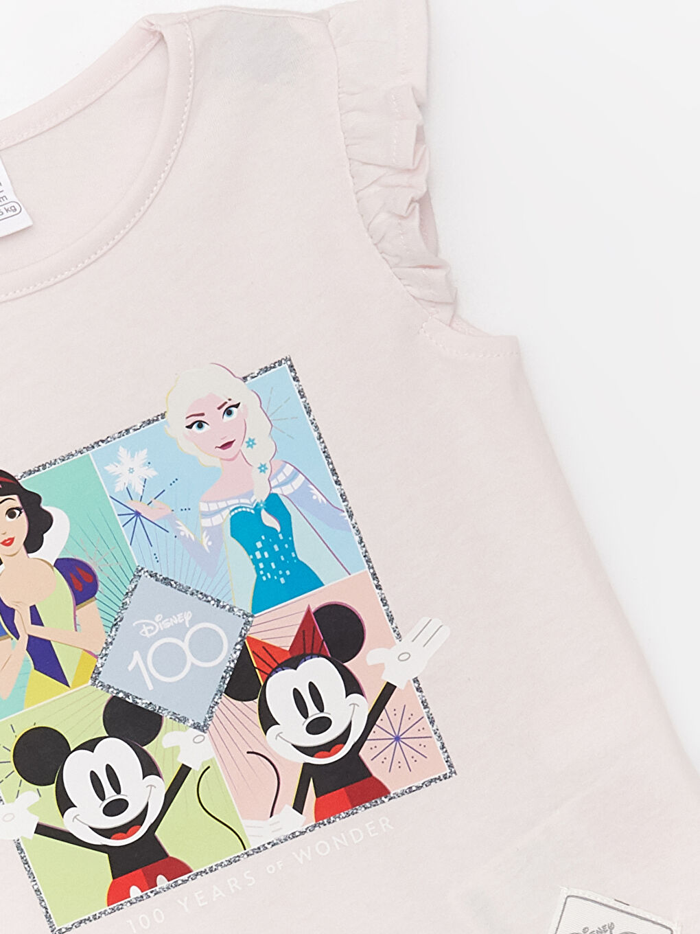 Pembe Bisiklet Yaka Minnie Mouse Baskılı Kız Bebek Atlet-3