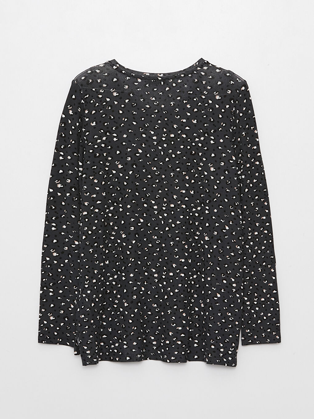 LCW Grace Crew Neck Patterned Long Sleeve Women's T-Shirt -S3DJ32Z8-LQ9