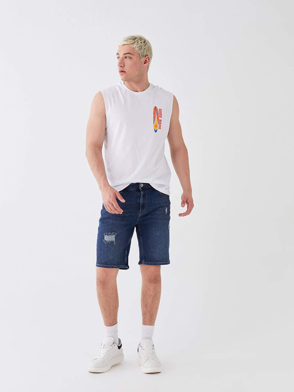 Standard Fit Men's Jean Shorts -S3DJ34Z8-J0N
