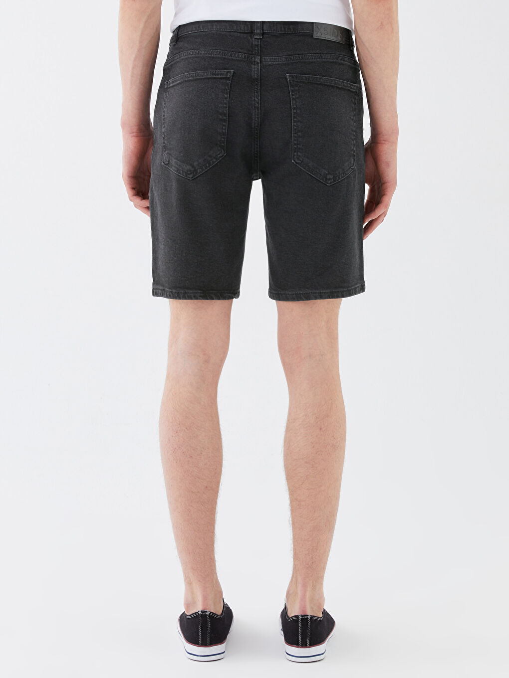 Ерлерге арналған стандартты пішім деним шорты-4