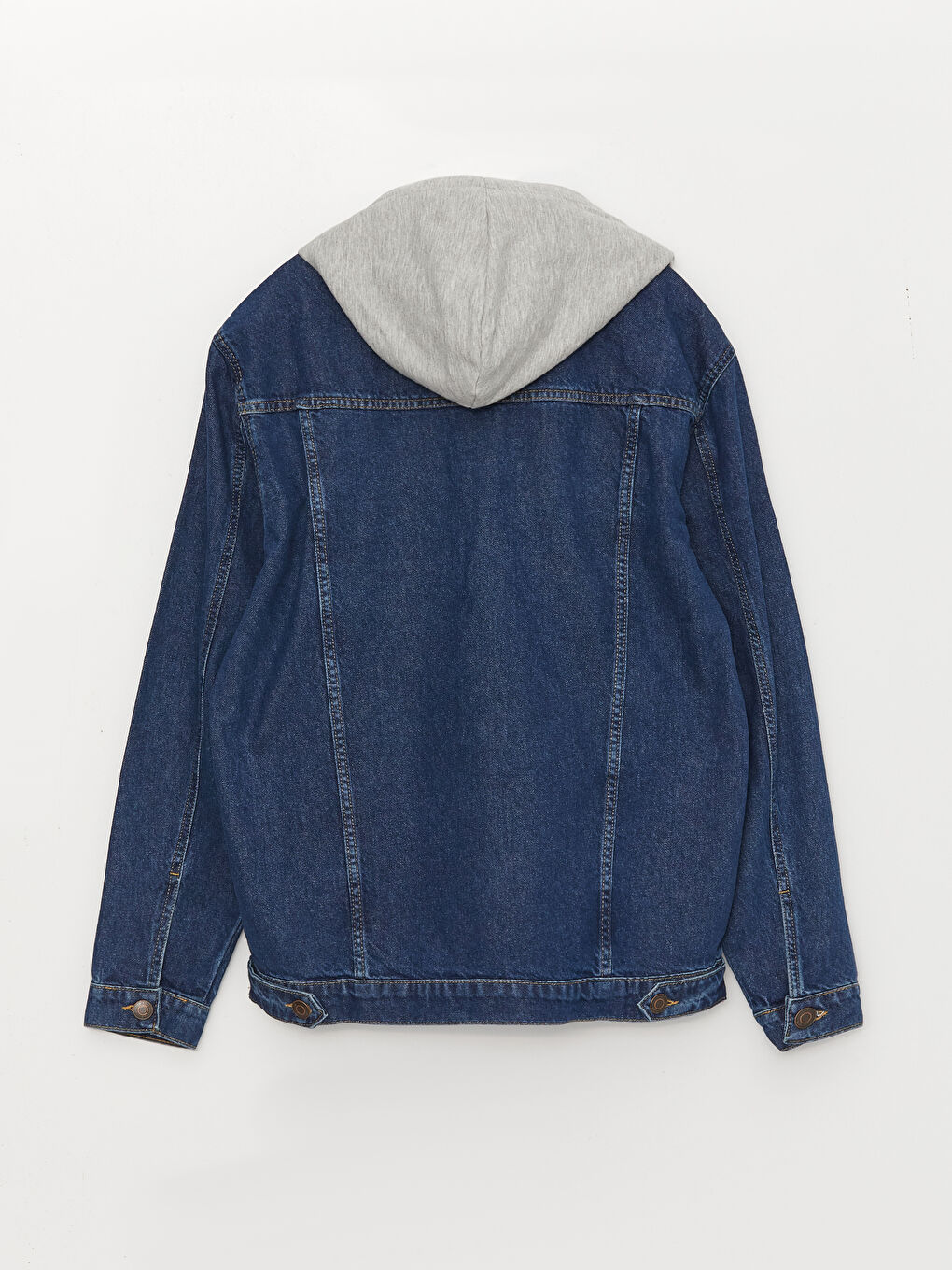 Veste en Jean à Capuche pour Hommes Coupe Régulière-7